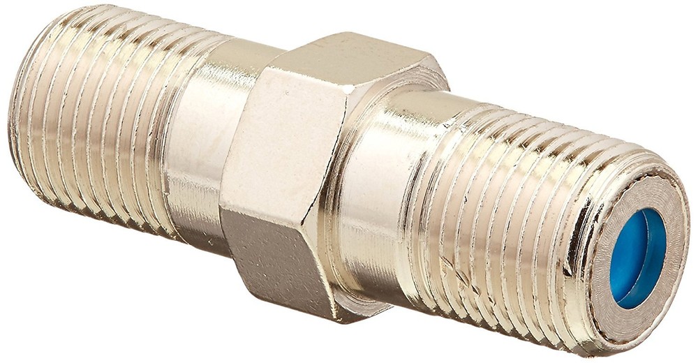 PPC F81 Barrel 3GHz Coax Cable Female Splice Adapter F Connector RG6 Dish CATV