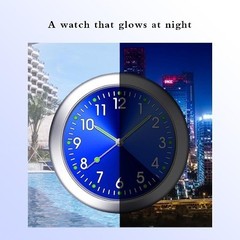 2 PCS Mini Car Clock for Dashboard, 1.5In Durable Metal Vehicle Luminous Clock w