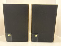 JBL J2050 Woodgrain Bookshelf Speakers Pair 2 Way Oak MADE IN USA Tested Works