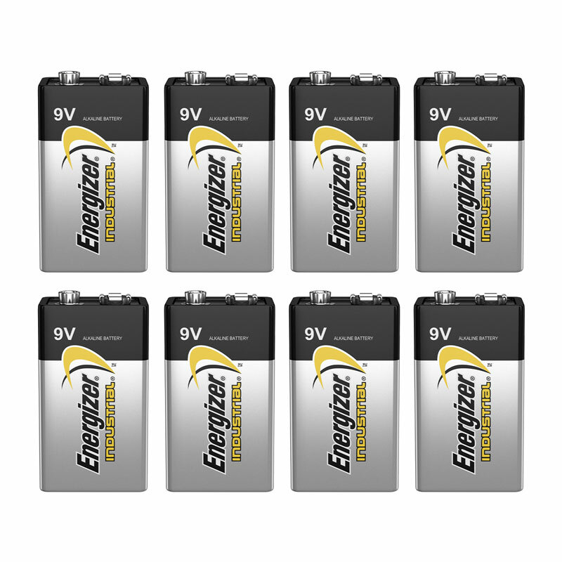 8 x Energizer 9V batteries Industrial 6LR61 Block PP3 6LP3146 MN1604