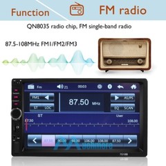 7″ Double 2Din Touch Screen Car Stereo Radio For Apple Carplay Android Auto+Cam