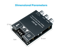 Placa amplificadora de audio estéreo 2.0 con potencia de hasta 100W (50W+50W), e