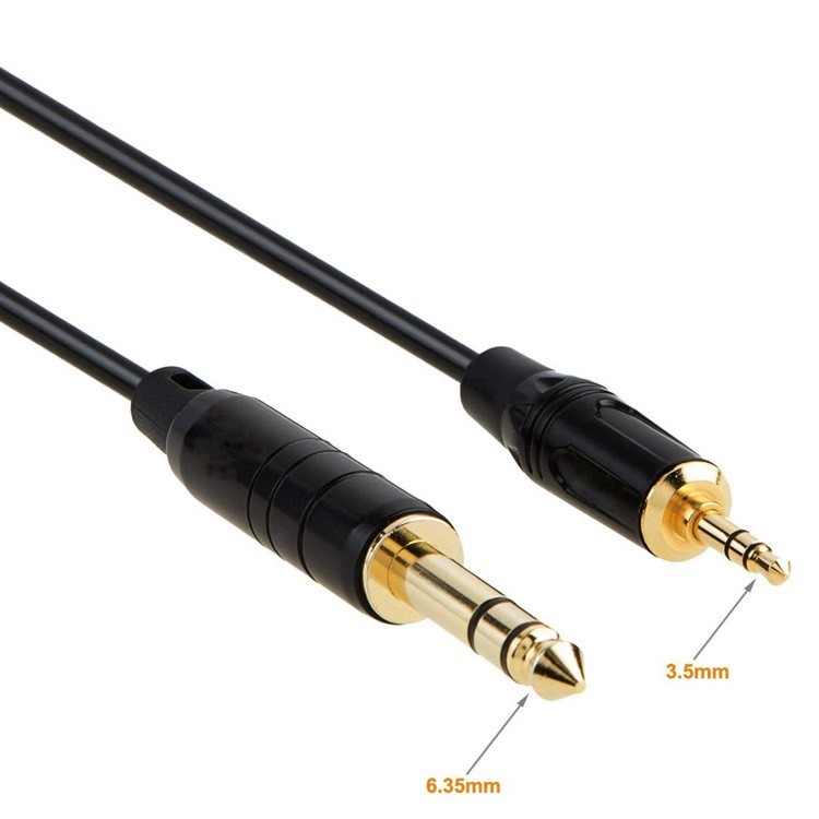 6ft 6.35mm 1/4″ to 3.5mm 1/8″ Male TRS Stereo Audio Adapter Conversion Cable NEW
