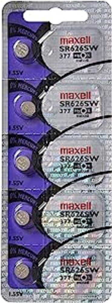50 Maxell 377 SR626SW SR626 V377 SR66 Watch Battery Exp 2030 FREE SHIP w/Track