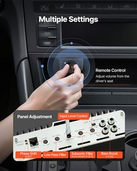 VEVOR Monoblock Car Amplifier Class D Subwoofer Amplifier 1200W RMS 1/2/4 Ohm