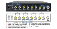 Professional 4-Channel UHF VHF CATV RF Coax TV Modulator For NTSC System