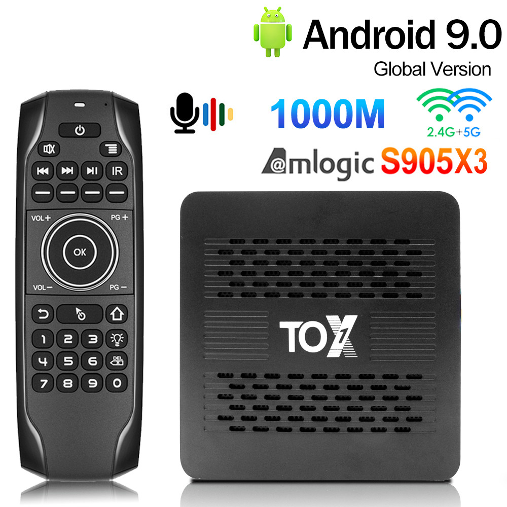 TOX1 Android 9.0 Tv Box Smart Tv box 4GB RAM 32GB Amlogic S905X3 Dual Wifi 1000M