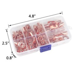 280PCS Car Copper Lug Ring Terminals Cable Electrical Wire Crimp Connectors Kit