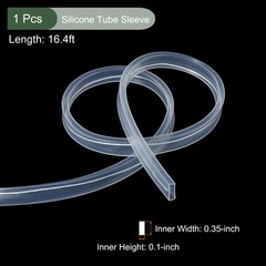Silicone Tube Sleeve Rubber LED Strip Dustproof Cover Fit for 8mm Wide Strip 5m