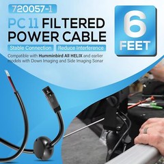 720057-1 PC 11 Filtered Power Cable 6 Feet for Humminbird Helix 8/9/10/12/15