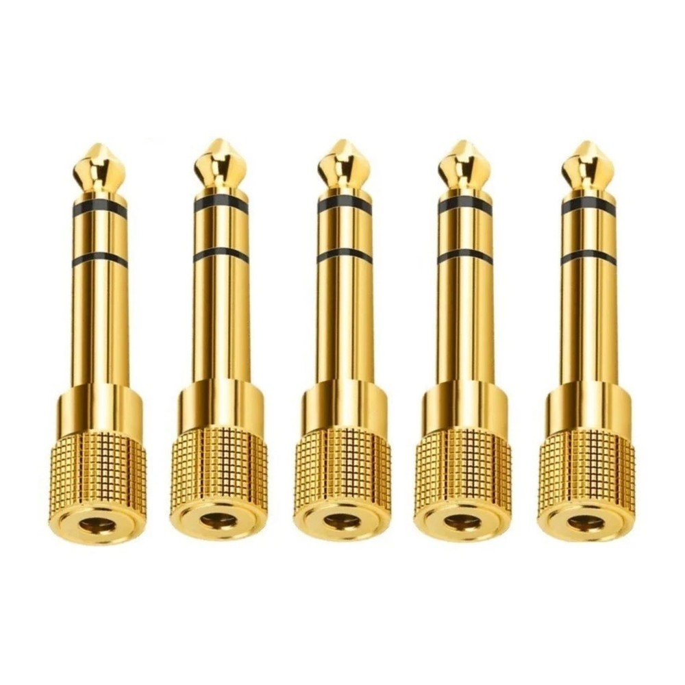 3.5 mm Female to 6.35 mm Male TRS Audio Headphone Plug Connector Adapter