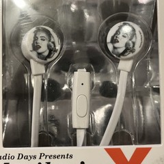 Radio Days Marilyn Monroe Earbuds Earphones Hd Fashion With In Line Mic New ￼