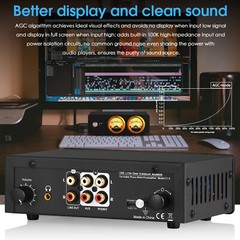 HIFI MM Phono Preamp for Home Turntables Stereo Preamp Headphone Amp w/VU Meter