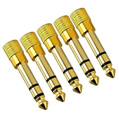 3.5 mm Female to 6.35 mm Male TRS Audio Headphone Plug Connector Adapter