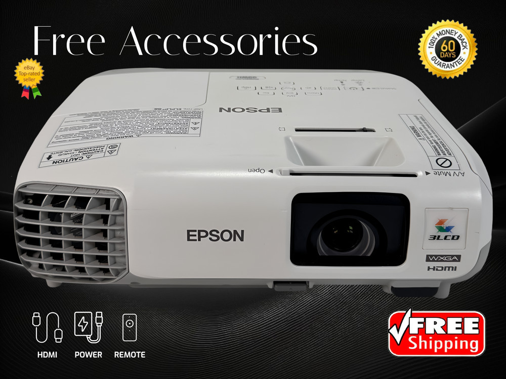 Epson PowerLite 99WH 3LCD Projector Long Life Lamp Up to 10,000 Hours 3000 ANSI