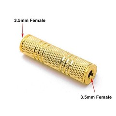 3.5mm Female to Female Audio Jack Coupler Stereo Adapter Extension for AUX MP3