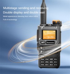 UV-K6 Portable Walkie Talkie Am Fm UHF VHF 2 Way Radio Long Range Receiver+Cable