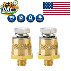 Durable Brass Battery Terminals – 3/8″ Male SAE Posts with M8 Bolts, Set of 2