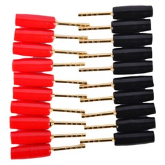 20 Pcs X Speaker Pin Connectors 2mm Gold Plated Banana Plugs Screw Terminal US