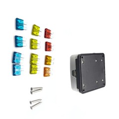 6 Way Car Boat Power Distribution Panel Board Blade Fuse Box Block Holder 12-24V