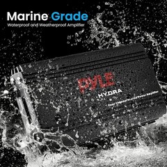Pyle PLMRMP3B Marine 800W 4 Channel iPod/MP3 Power Amp+Volume Remote control