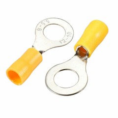 12-10 YELLOW Guage Wire Ring Terminals Electrical Vinyl Connectors Assortment