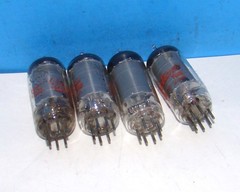 6AU6A GE AA5 radio audio amplifier electron vacuum tubes 4 valves tested 6AU6