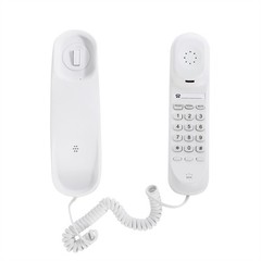 OFCN White OF-990 Slimline Wall-Mountable Basic Corded Telephone No AC white