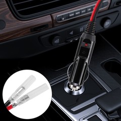 2PCS 12-24V Fused Male Car Cigarette Lighter Adapter Socket Plug Connector Cable