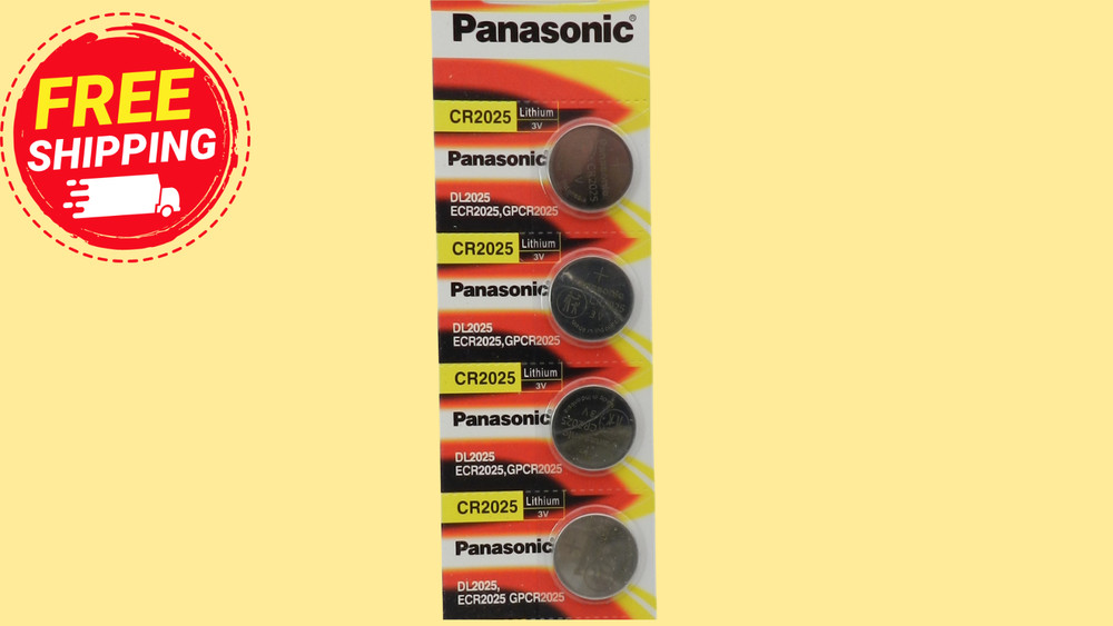 PANASONIC CR2025 Lithium 3V Watch Battery (Exp 12/2033) 4Pcs