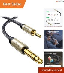 ProSound Braided 1/8 to 1/4 Stereo Audio Cable for Guitar & Devices