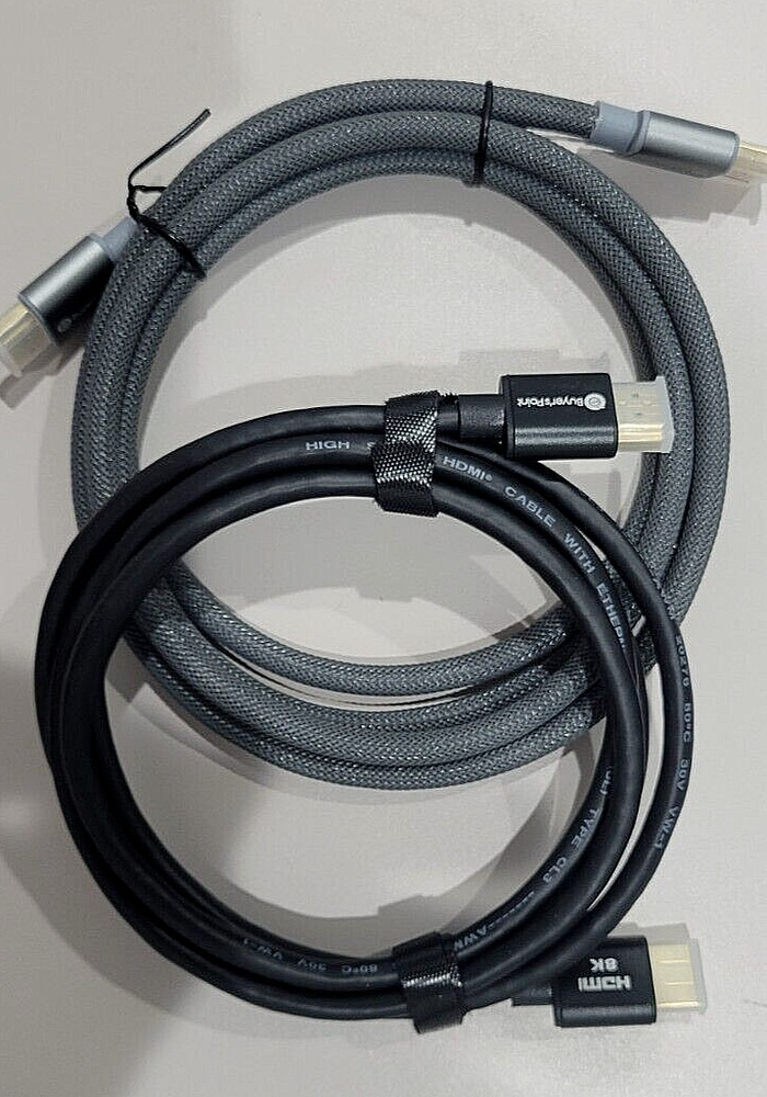 6′ 8K Ultra HDMI HDR CABLE V2.1 6FT 24K gold plated Buyer’s Point, gray or black