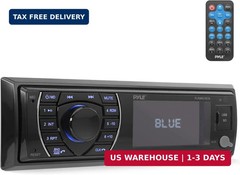 300W Bluetooth Marine Stereo Receiver – Single DIN In-Dash AM/FM Radio with USB/