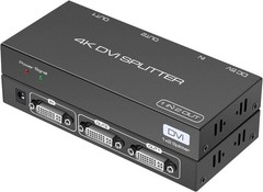 DVI Splitter 1 in 2 Out 2 Port DVI Dual Monitors Distribution Duplicator Video S