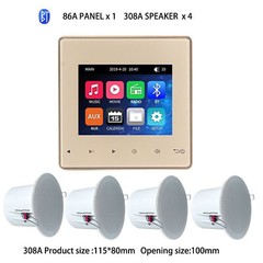 Bluetooth Wall Amplifier Ceiling Speaker Stereo Home Theater Sound System 15W