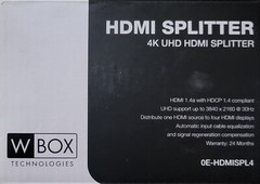 1 in 4 out 4K Port 3840 X 2160 Full HD HDMI Splitter Hub Repeater Amplifier