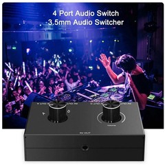 4 Port Audio Switch Stereo Audio Switcher Splitter 4 In 1 Out / 4 In 1 Out NEW
