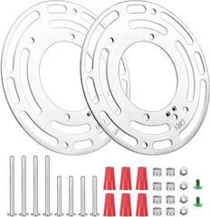 2 Pack Universal Light Fixture Mounting Bracket, 4 Inches Diameter Silver 1
