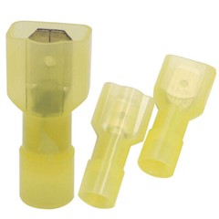 50PCS 12-10 AWG Yellow Fully-insulated Male Wire Spade Crimp Terminal Connectors
