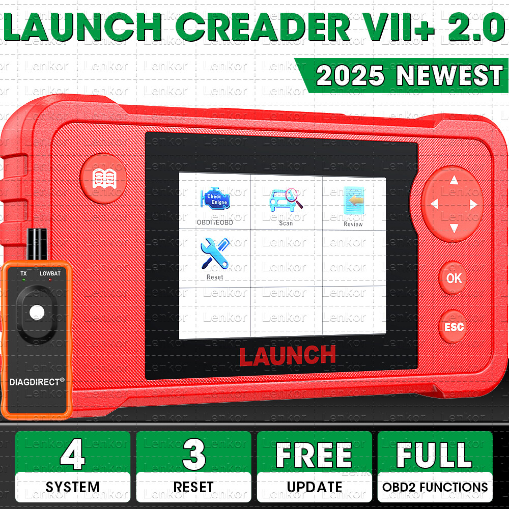 2025 LAUNCH X431 Creader VII+ OBD2 Diagnostic Scanner ABS SRS Fault Code Reader
