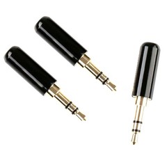 3Pcs 3.5mm Copper Male Stereo Mini Jack Plug Audio Soldering Connector H