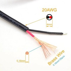2pcs 3.3Ft 20AWG USB2.0 Male Plug 2pin Wire DIY USB Pigtail Cable 5A DC Power US