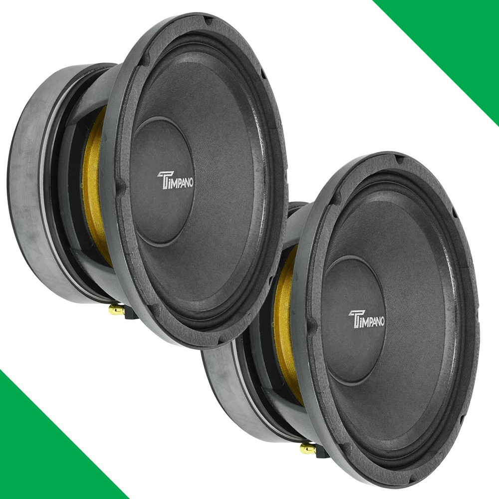 (2) 10″ MIDRANGE TIMPANO 1000W TPT-MD10 PRO 8 OHM CAR PRO AUDIO SPEAKERS – PAIR