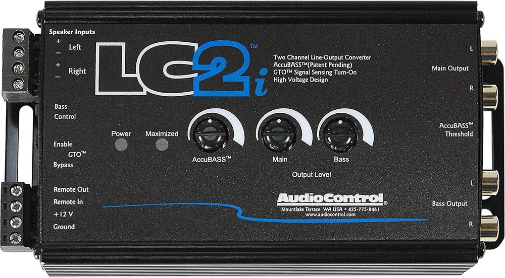 AUDIOCONTROL LC2I 2 CHANNEL LINE-OUTPUT HI-LOW CONVERTER SUBWOOFER CAR CONTROL
