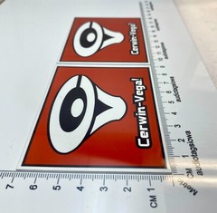 Cerwin Vega Custom Badge LARGE 3.5″ x 2.75″ Aluminum Pair