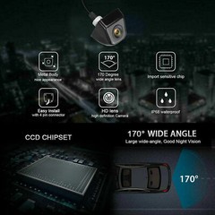 Rear View Mirror Kit 4.3″ Monitor No1 Bracket+HD Reverse Backup Camera for Truck