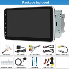 64GB Android 15.0 Rotatable 10.1″ Carplay Car Stereo Radio Player GPS Navi WIFI
