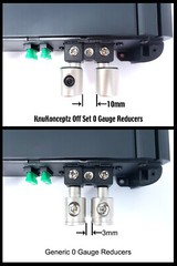KnuKonceptz Set Screw Power / Ground 0 to 4 Gauge Wire Amp Input Reducer Pair