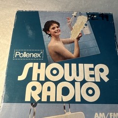 Vintage Pollenex Shower Radio AM FM SR0 New 1986 Water Resistant