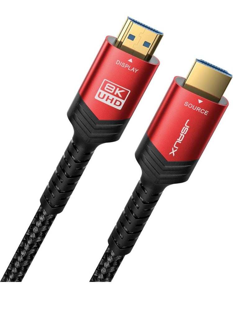JSAUX Fiber Optic 8K Long HDMI Cable 100 ft 2.1 1 Pack 48Gbps Ultra High…
